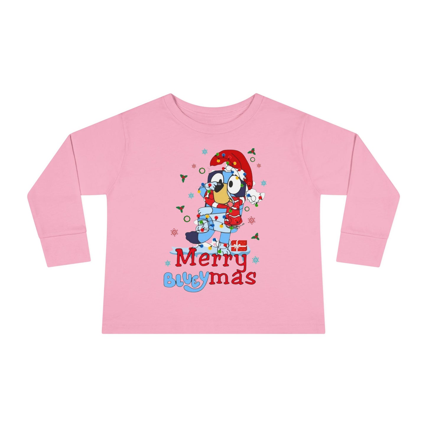 Toddler Tee — Merry BLUEYMAS Christmas Long Sleeve