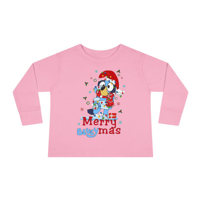 Toddler Tee — Merry BLUEYMAS Christmas Long Sleeve