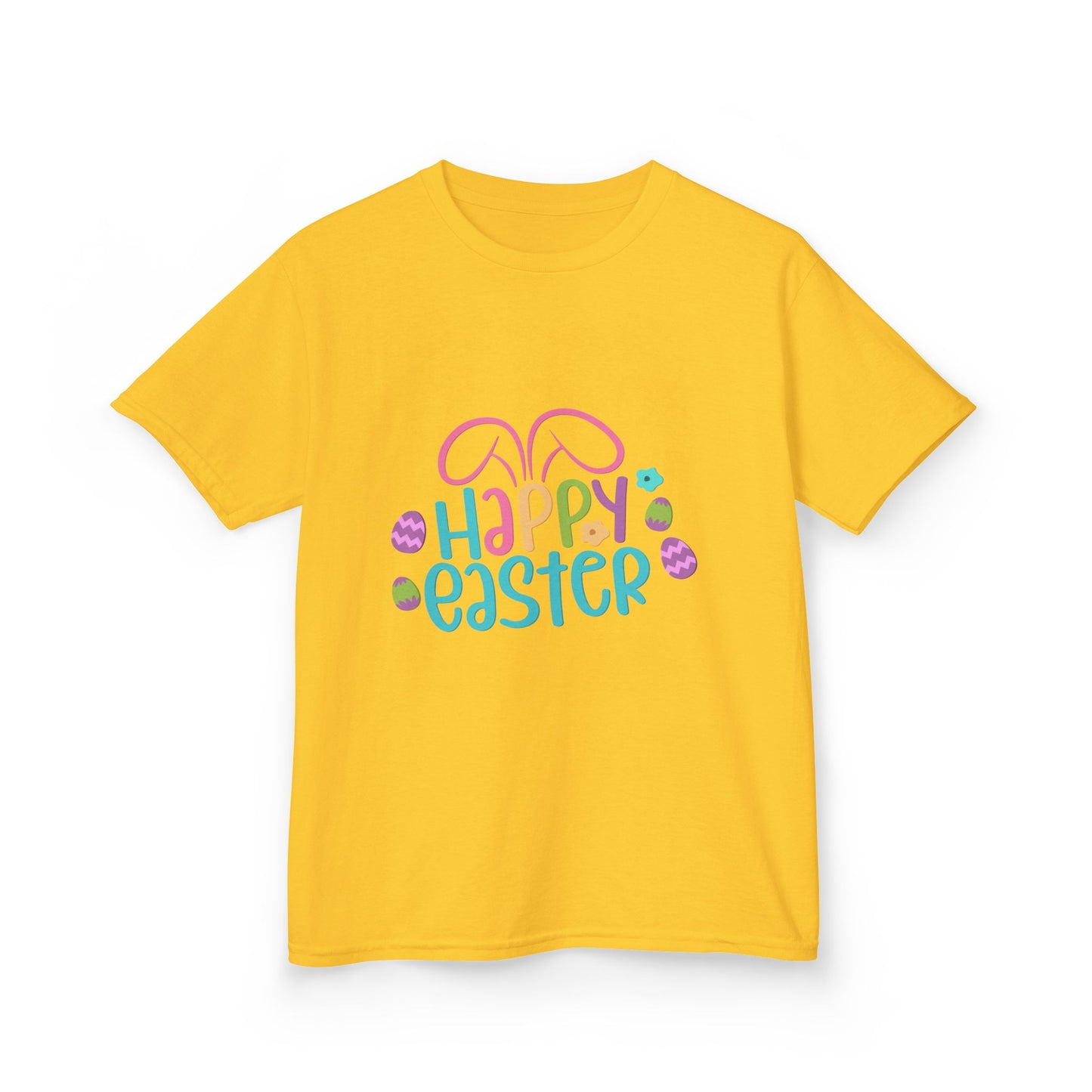 Happy Easter Kids Tee — Bunny Ears & Easter Eggs Holiday Shirt