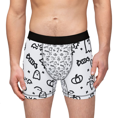 Whimsical Men's Boxers, Comfortable Fun Underwear, Halloween Themed Boxers, Ghost Print Boxers, Gag Gift for Him, Unique Gift Idea