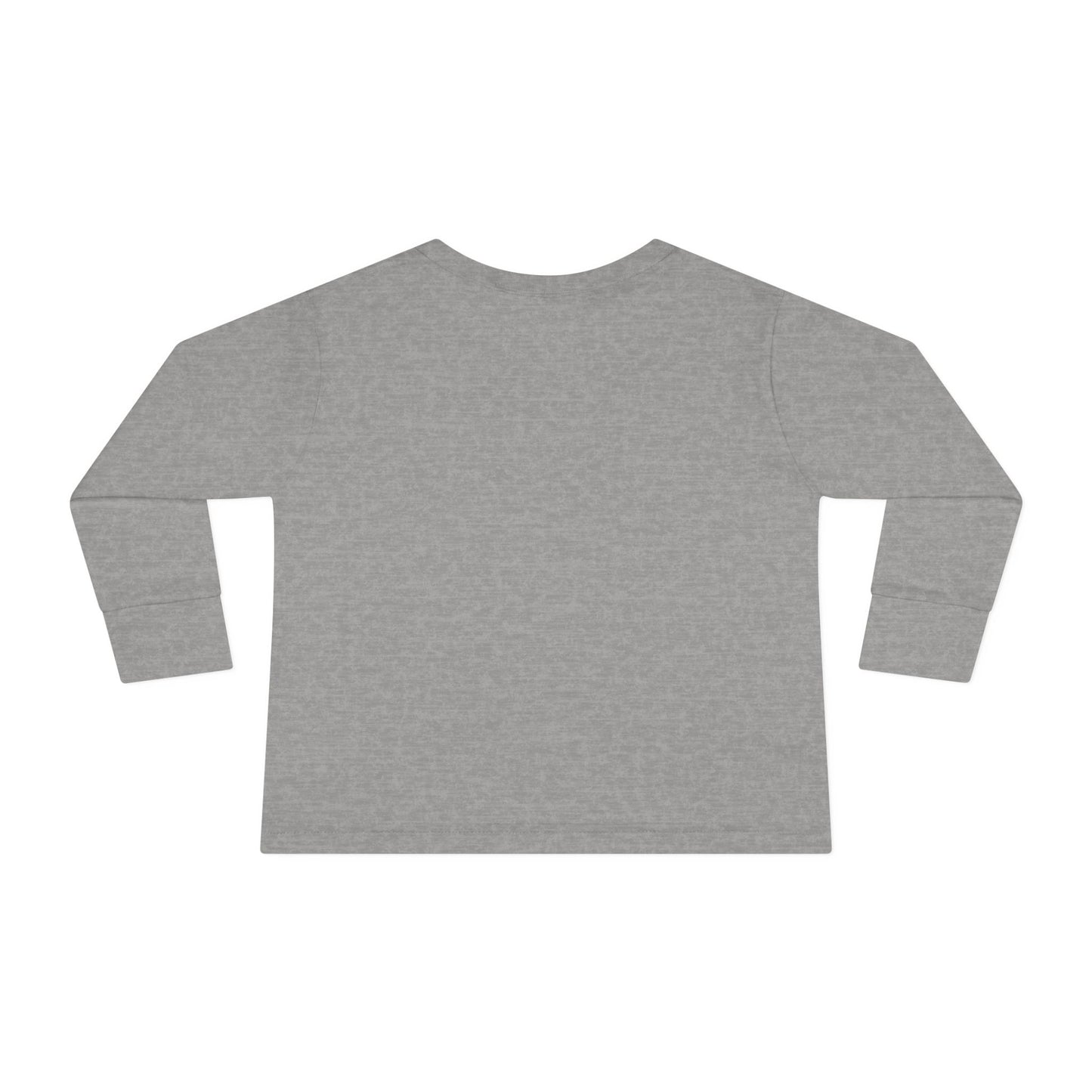 BLUE-Y Toddler Long Sleeve Tee — "OMG Santa! I Know Him!" DOG Christmas Shirt