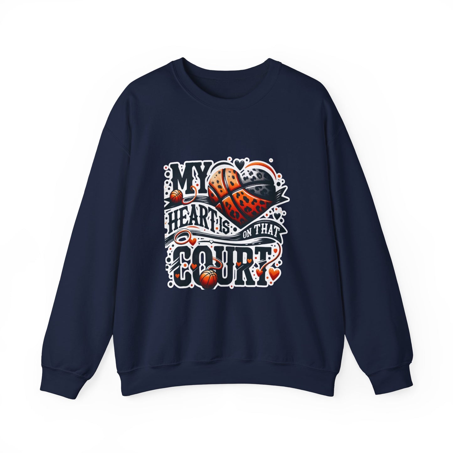 My heart is on that court - 🩷 Crewneck Sweatshirt