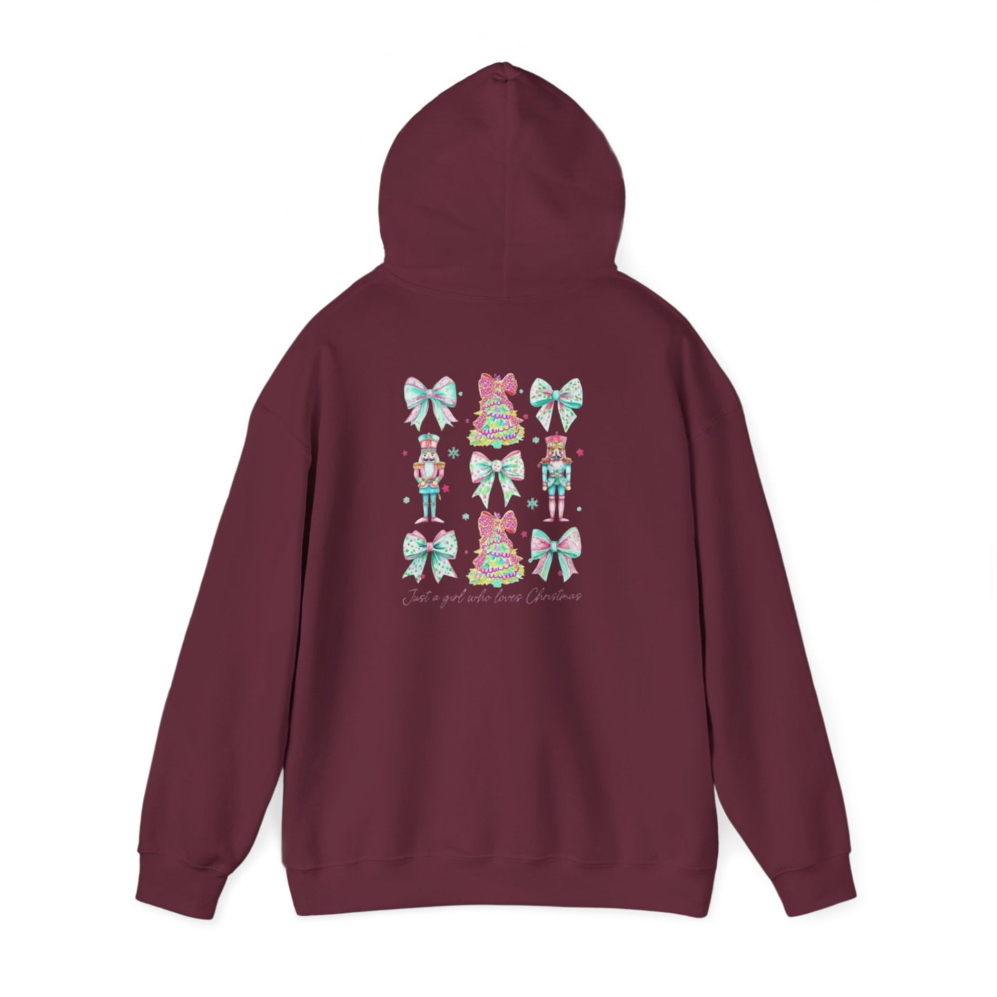 Just a Girl Who Loves Christmas- Whimsical Hooded Sweatshirt
