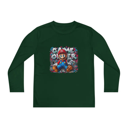 "Game Over" Graphic Youth Long Sleeve Gamer Character Tee