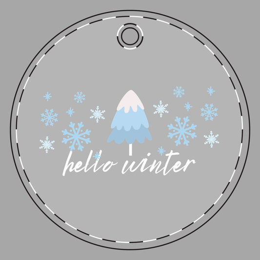 Winter Wonderland Ceramic Ornaments - Double-Sided Holiday Decor