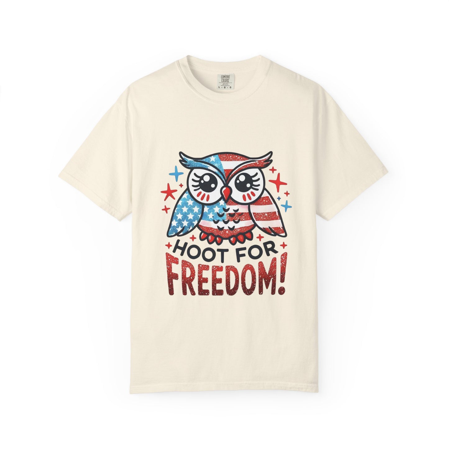 Patriotic 'Hoot for Freedom' Owl T-Shirt
