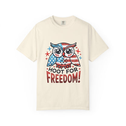 Patriotic 'Hoot for Freedom' Owl T-Shirt