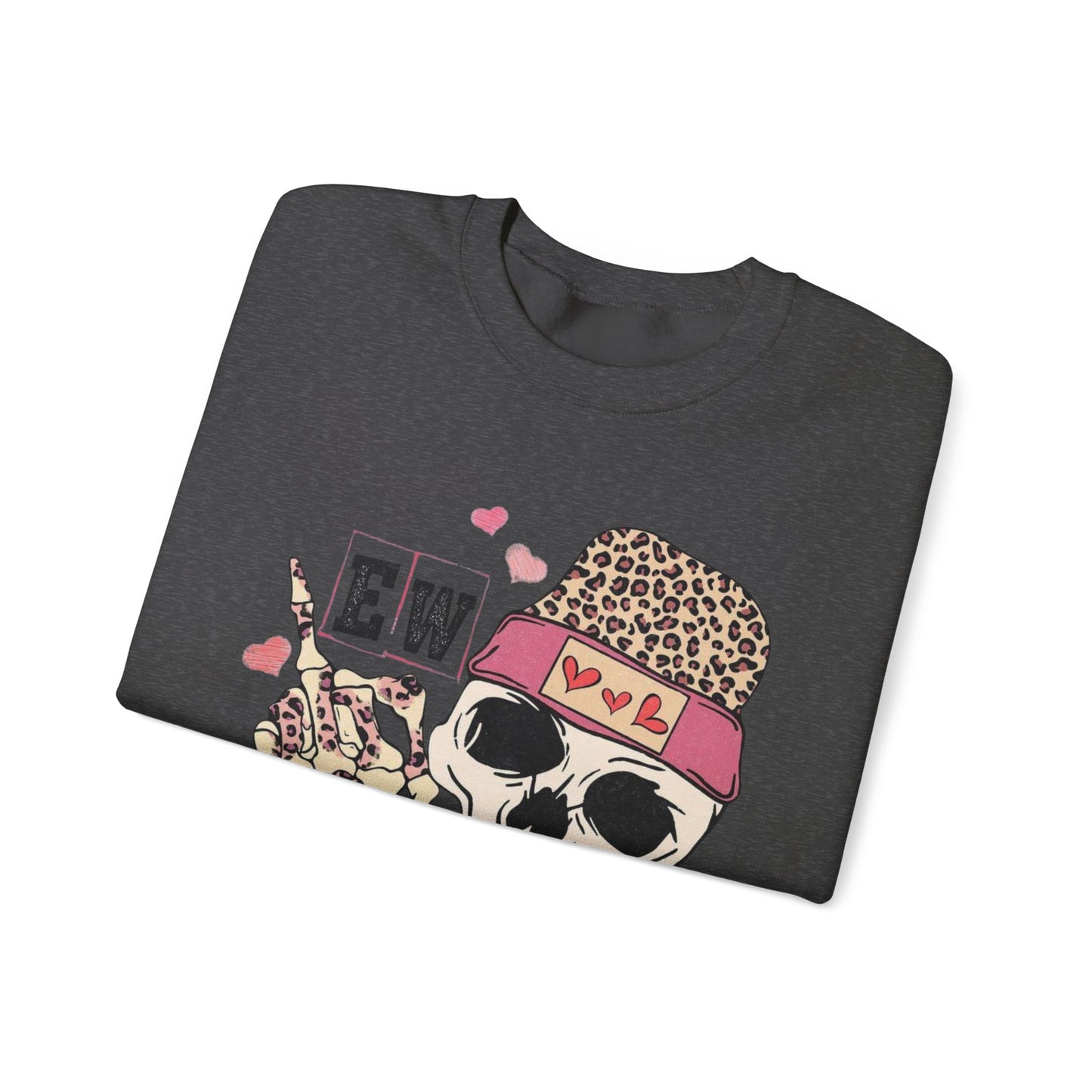 Skull & Flowers 'Ew Love' Crewneck Sweatshirt