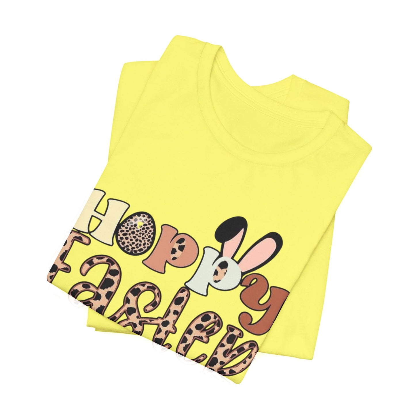 Happy Easter Leopard Print Tee — Cute Bunny Egg Holiday T-Shirt