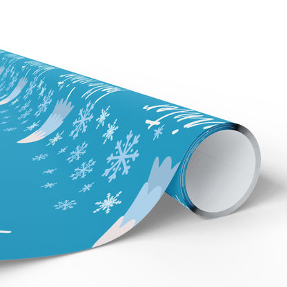 Winter Themed Wrapping Paper for Holidays, Gift Wrap