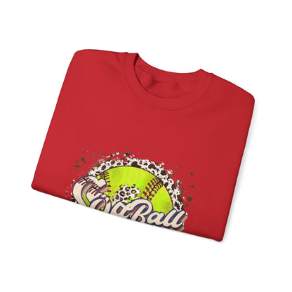 Softball Graphic Crewneck Sweatshirt – Neon Softball Design