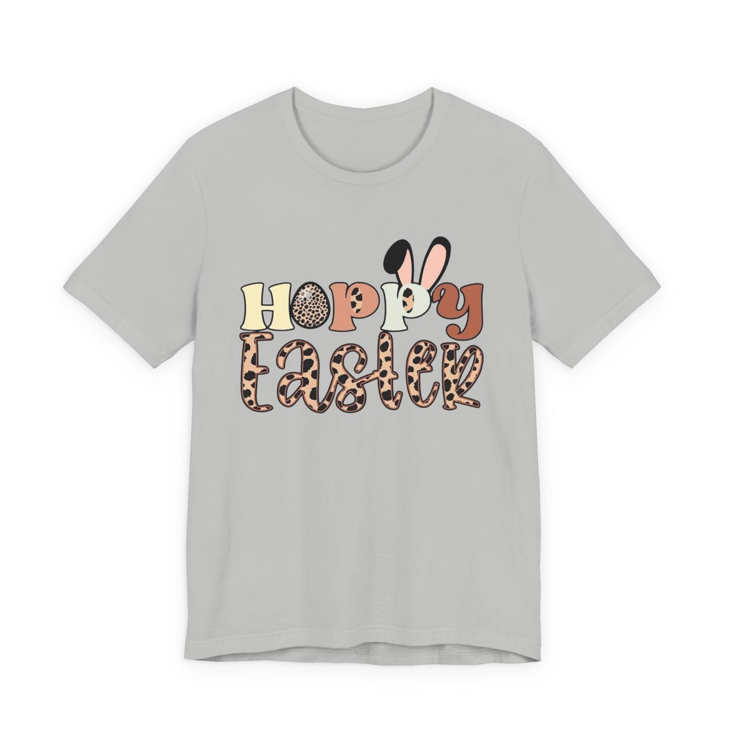 Happy Easter Leopard Print Tee — Cute Bunny Egg Holiday T-Shirt