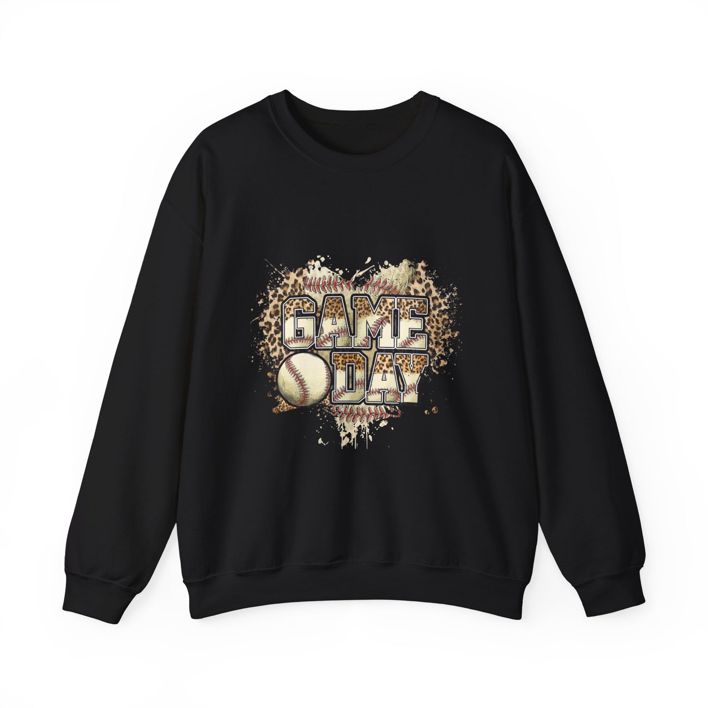 Softball 'Game Day' Crewneck Sweatshirt — Distressed Baseball Design