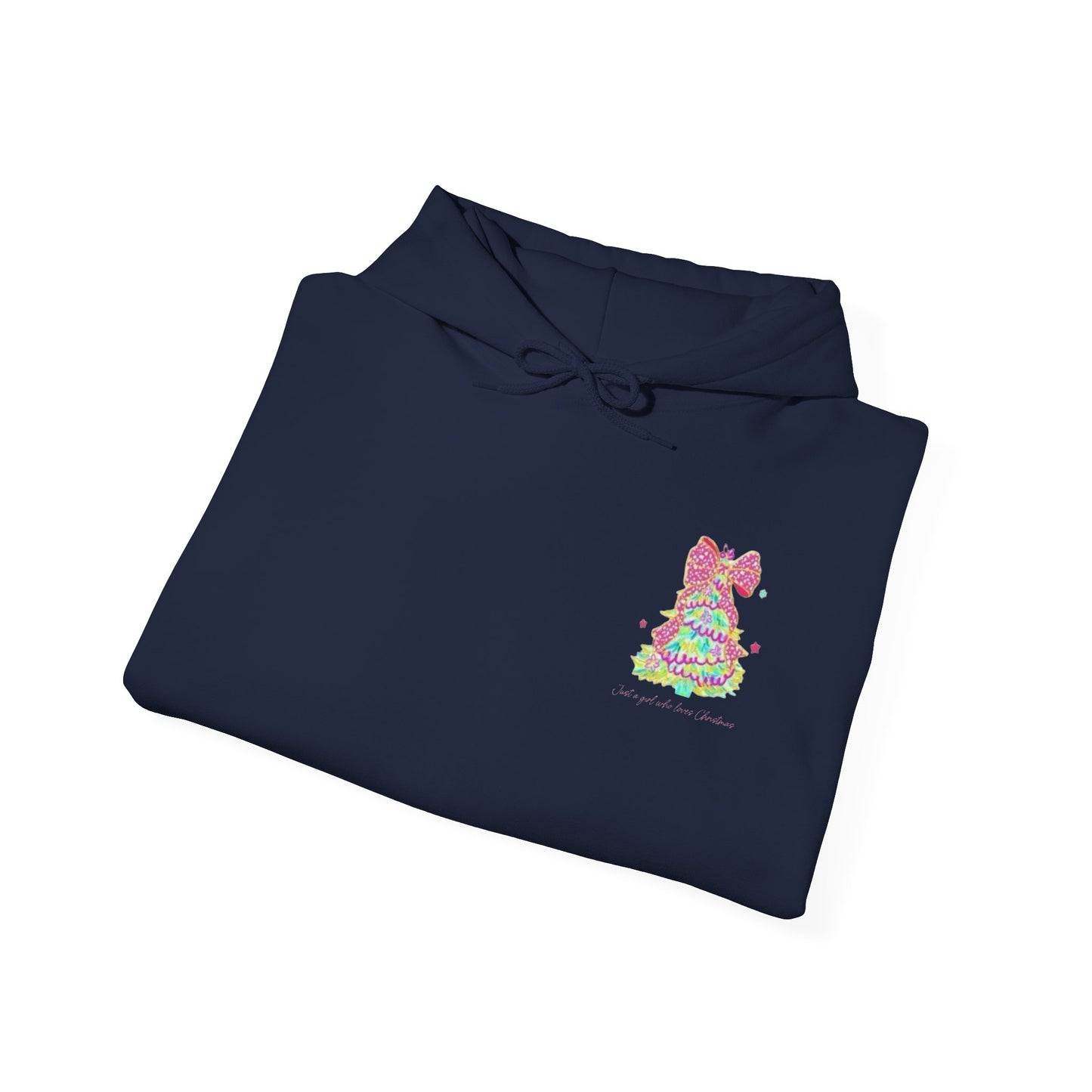 Just a Girl Who Loves Christmas- Whimsical Hooded Sweatshirt
