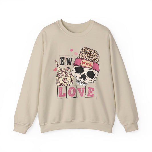 Skull & Flowers 'Ew Love' Crewneck Sweatshirt