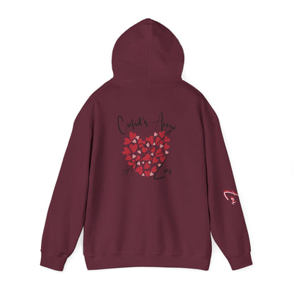 Cupid’s Arrow Lei Hoodie — Heart Arrow Script Pullover for Valentine’s Day