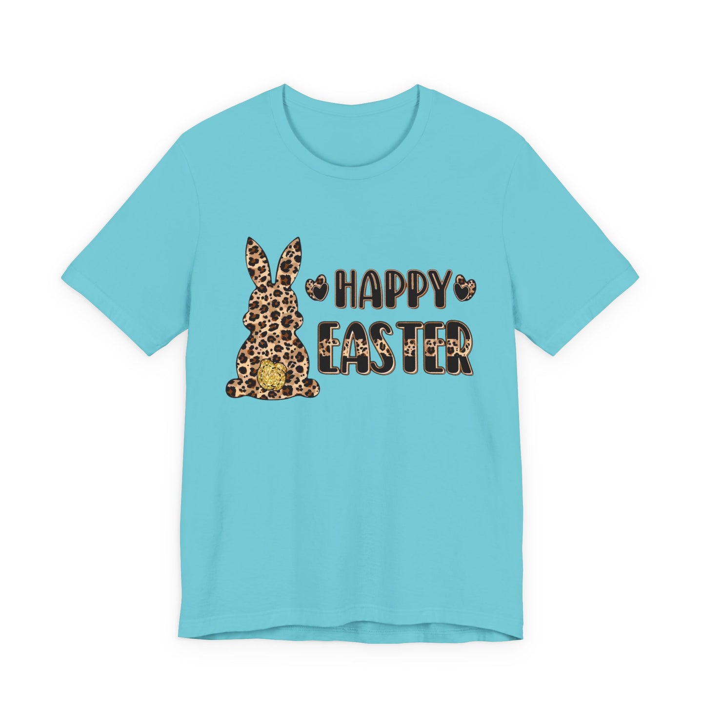 Leopard Print 'Happy Easter' Bunny Tee