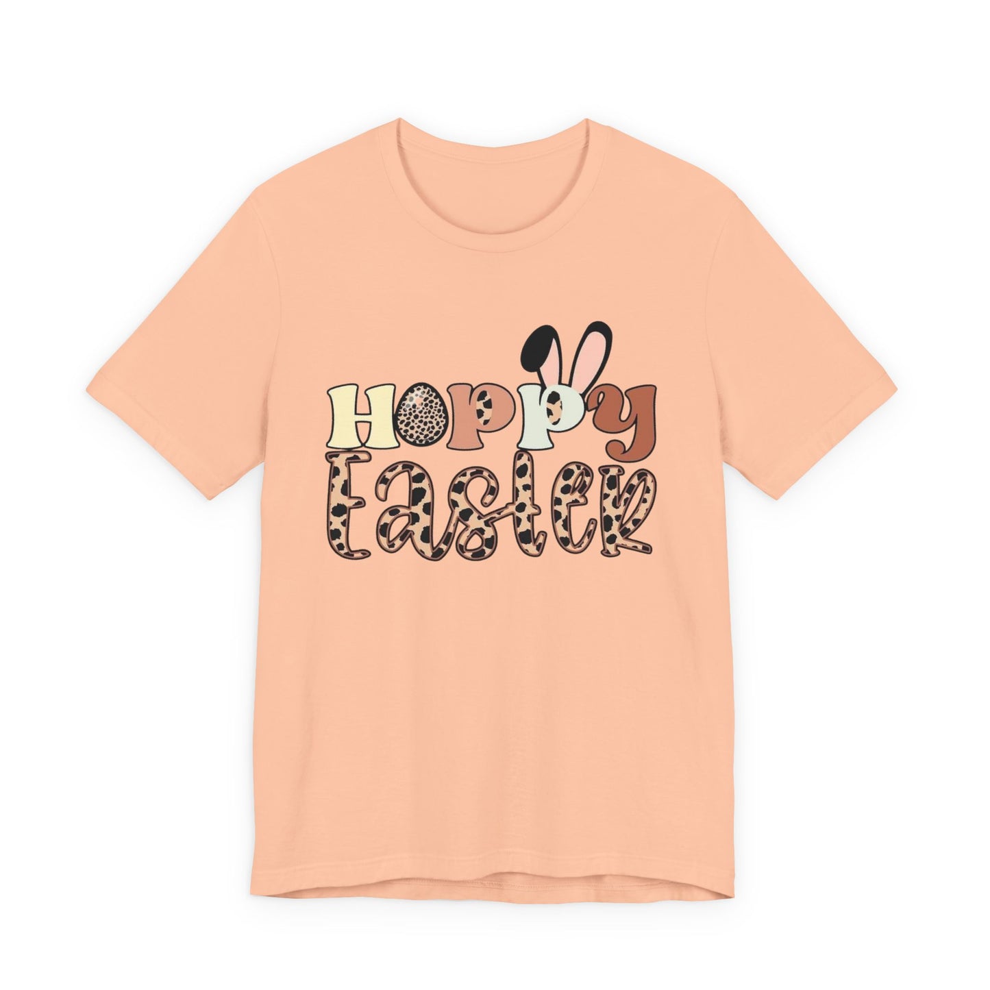 Happy Easter Leopard Print Tee — Cute Bunny Egg Holiday T-Shirt