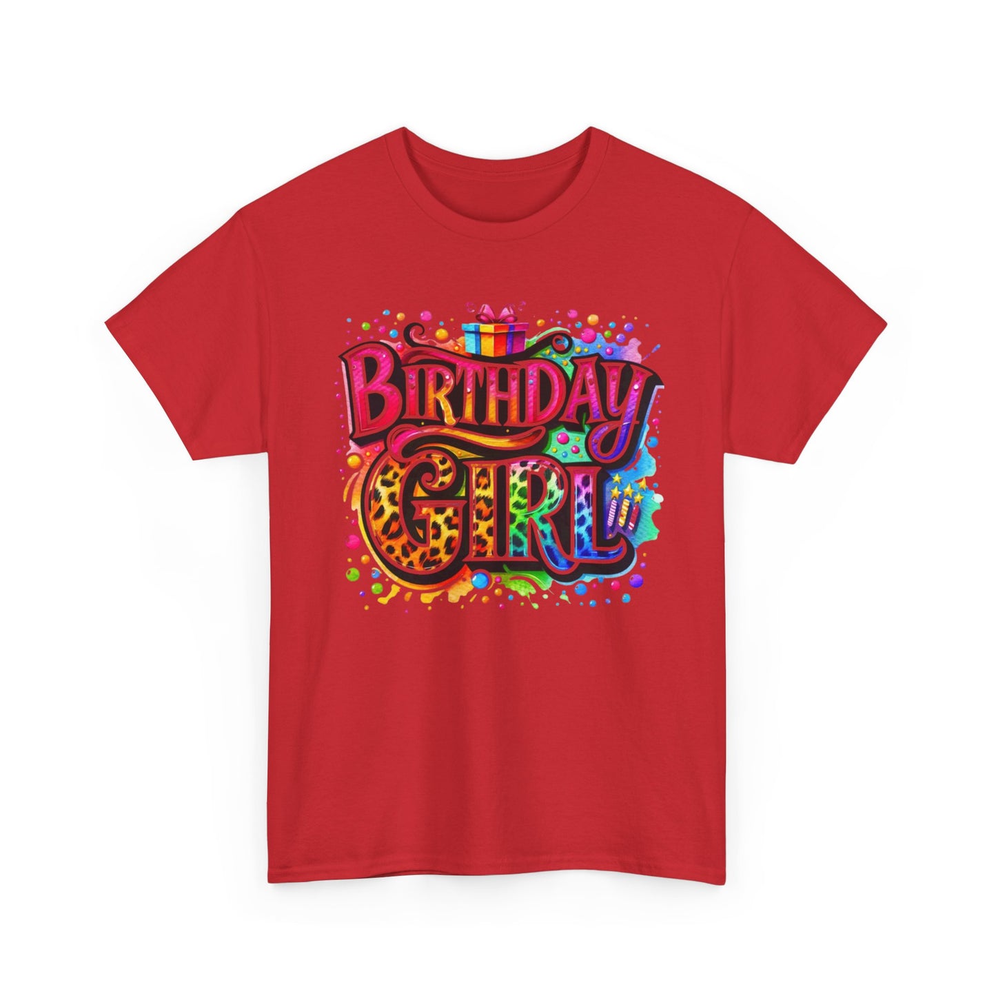 Birthday Girl T-Shirt — Colorful Party Graphic Tee for Her