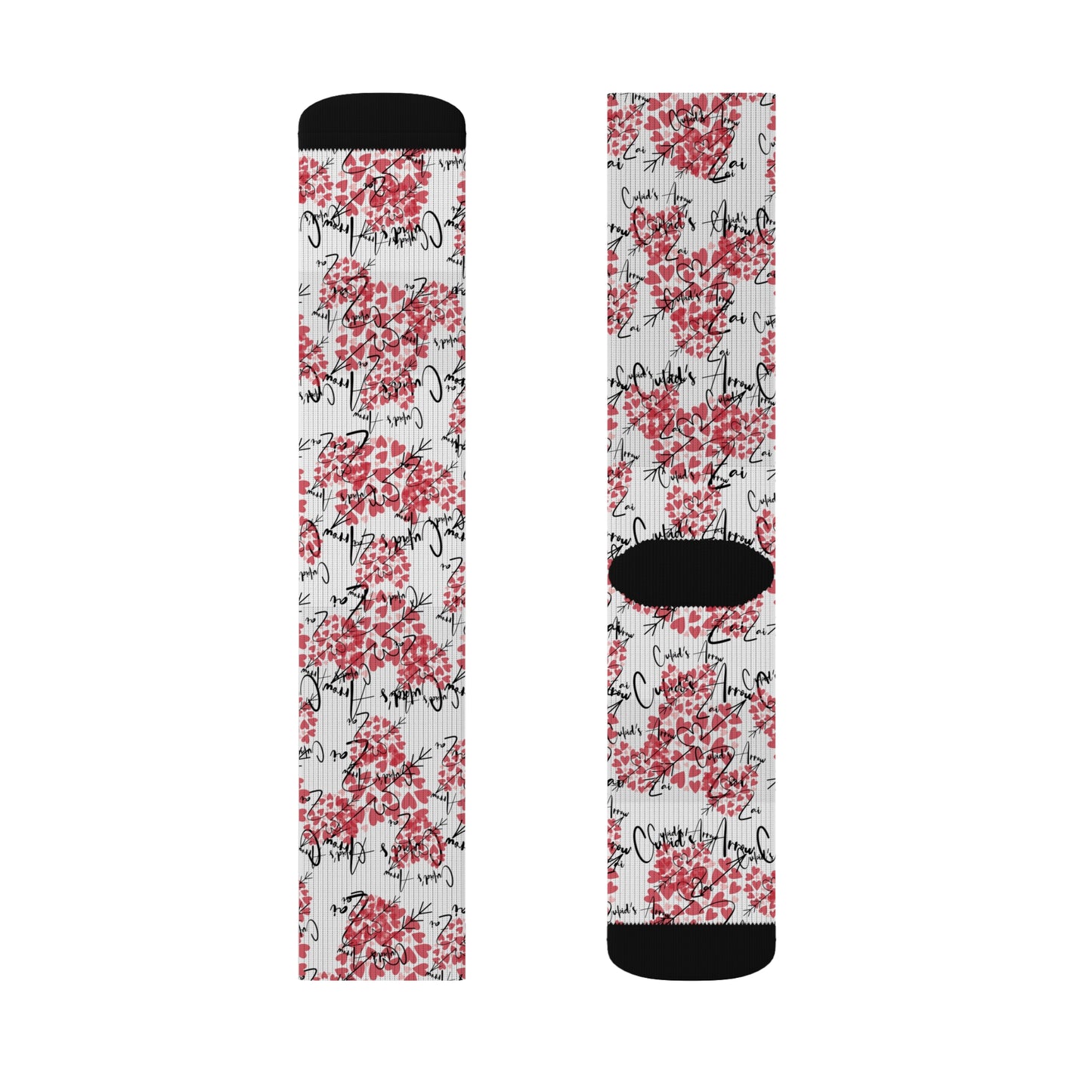 Cupid's Arrow Patterned Sublimation Socks