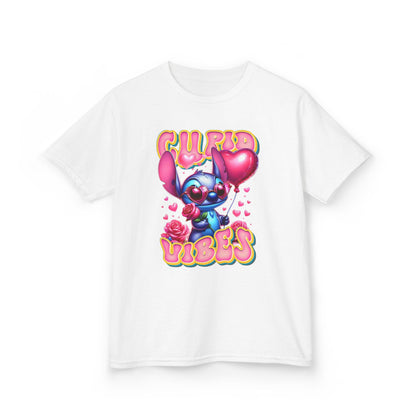 Kids Tee — 'Cupid Vibes' Cute Cartoon Cupid Character Valentine Shirt