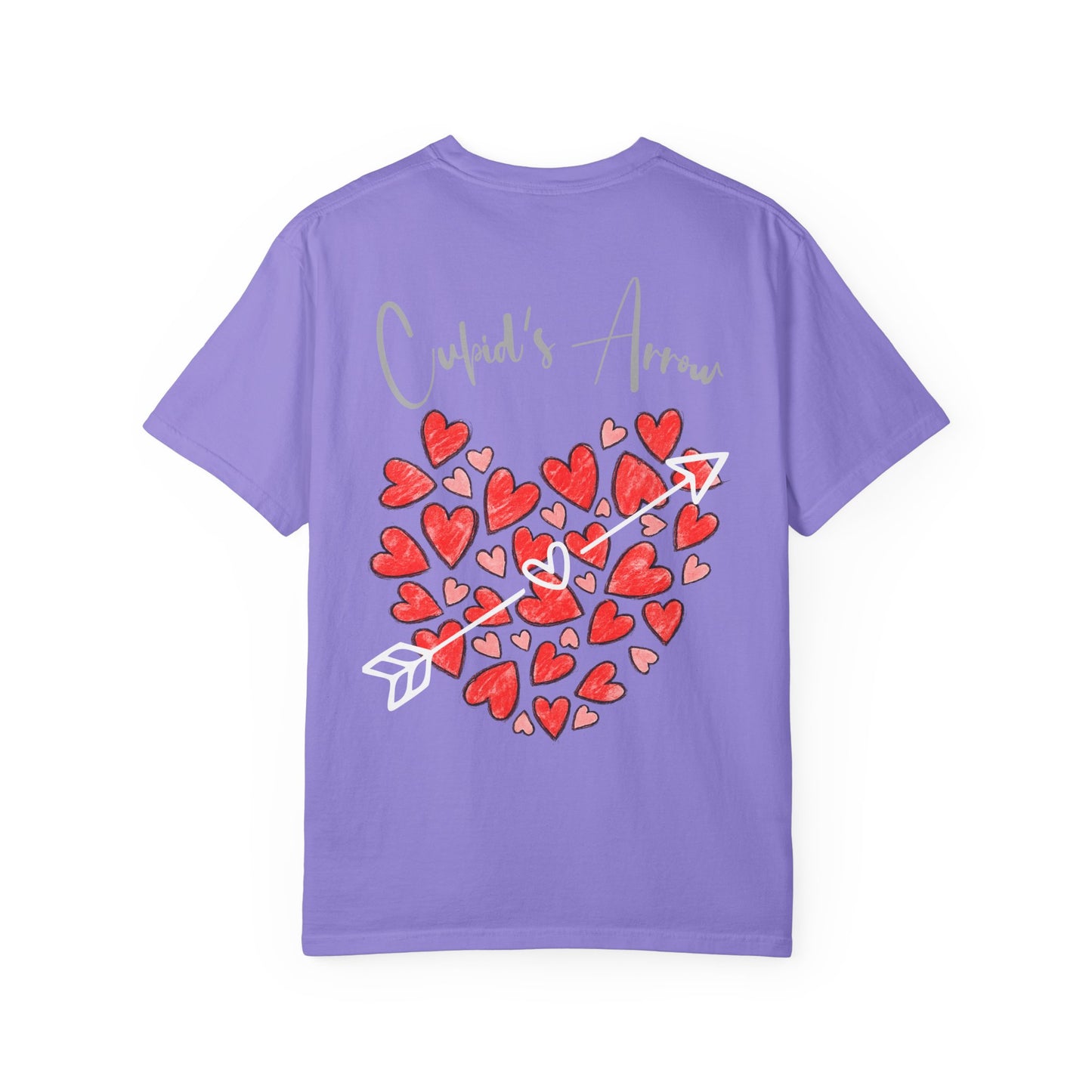 Cupid's Arrow- Sketched Unisex Garment-Dyed T-shirt