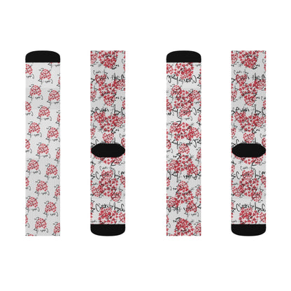 Cupid's Arrow Patterned Sublimation Socks