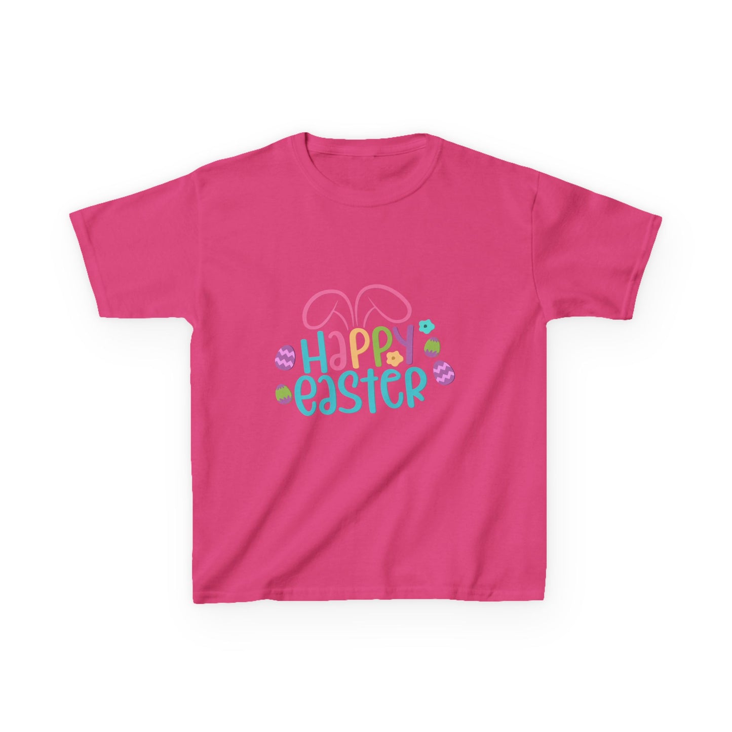 Happy Easter Kids Tee — Bunny Ears & Easter Eggs Holiday Shirt