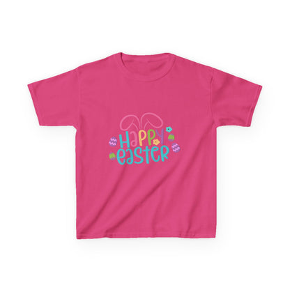 Happy Easter Kids Tee — Bunny Ears & Easter Eggs Holiday Shirt