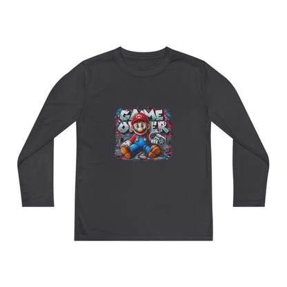 "Game Over" Graphic Youth Long Sleeve Gamer Character Tee