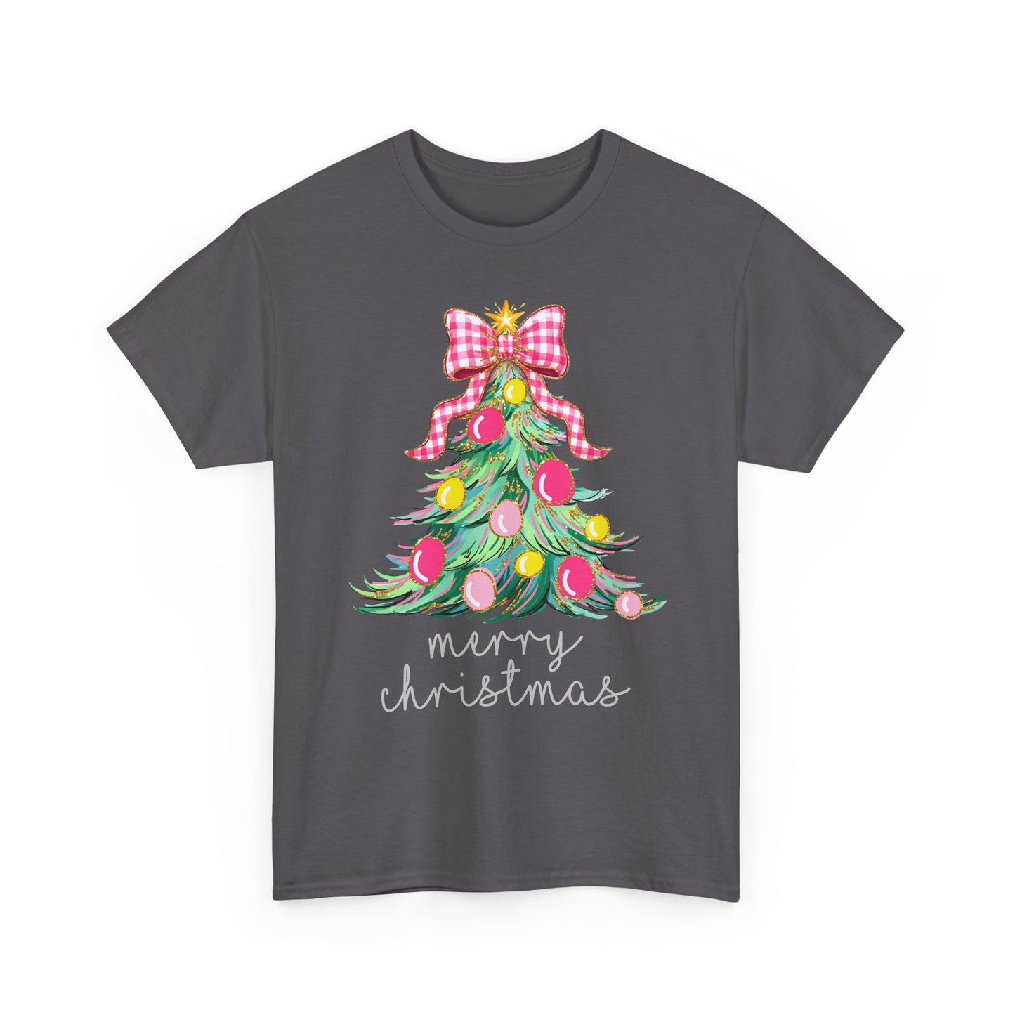 Merry Christmas Tree Unisex Heavy Cotton Tee