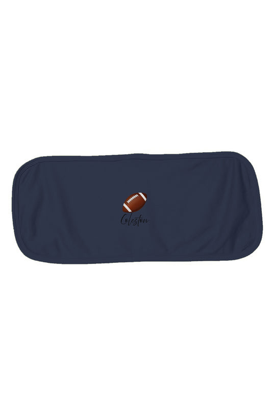 Terry Burp Cloth- Football w/ personalized name