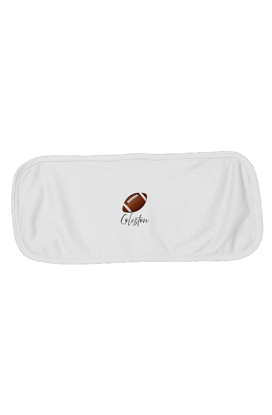 Terry Burp Cloth- Football w/ personalized name