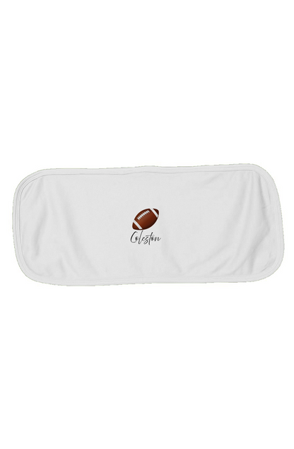 Terry Burp Cloth- Football w/ personalized name