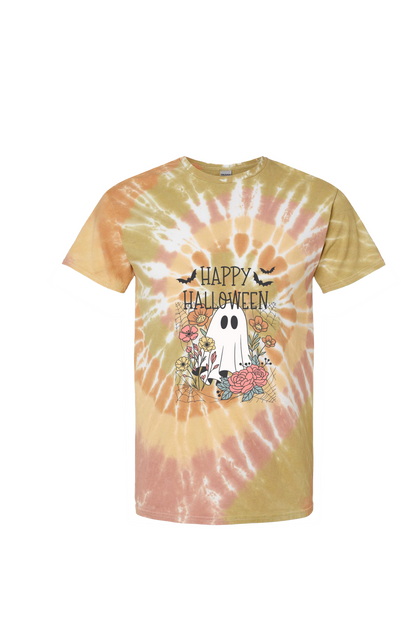 Happy Halloween- Multi-Color Spiral Tie-Dyed T-Shirt