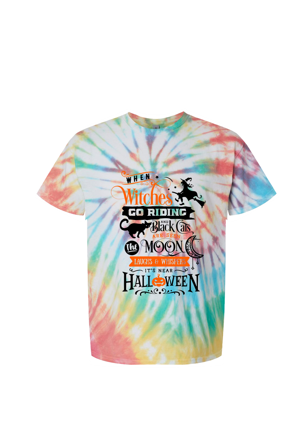 Multi-Color Spiral Tie-Dyed T-Shirt