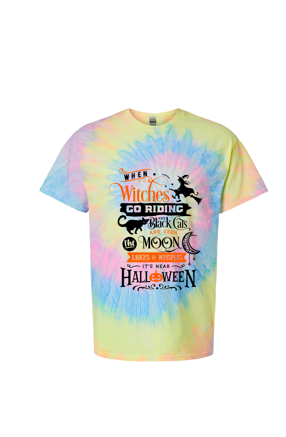 Multi-Color Spiral Tie-Dyed T-Shirt