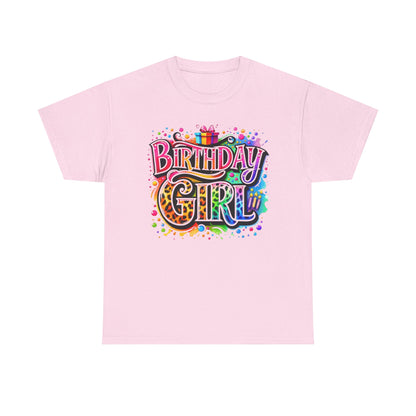 Birthday Girl T-Shirt — Colorful Party Graphic Tee for Her