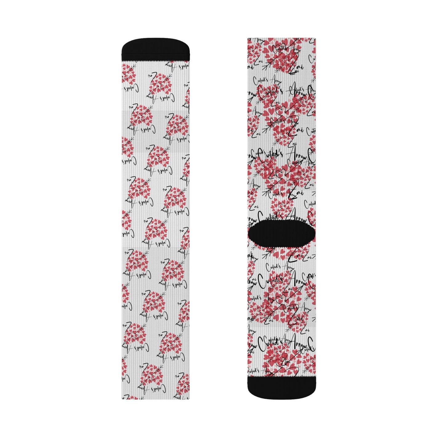 Cupid's Arrow Patterned Sublimation Socks