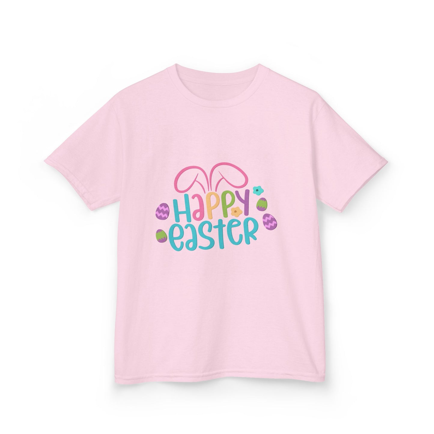 Happy Easter Kids Tee — Bunny Ears & Easter Eggs Holiday Shirt
