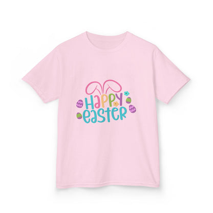 Happy Easter Kids Tee — Bunny Ears & Easter Eggs Holiday Shirt