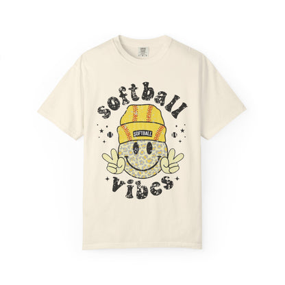 Softball Vibes Smiley T-Shirt