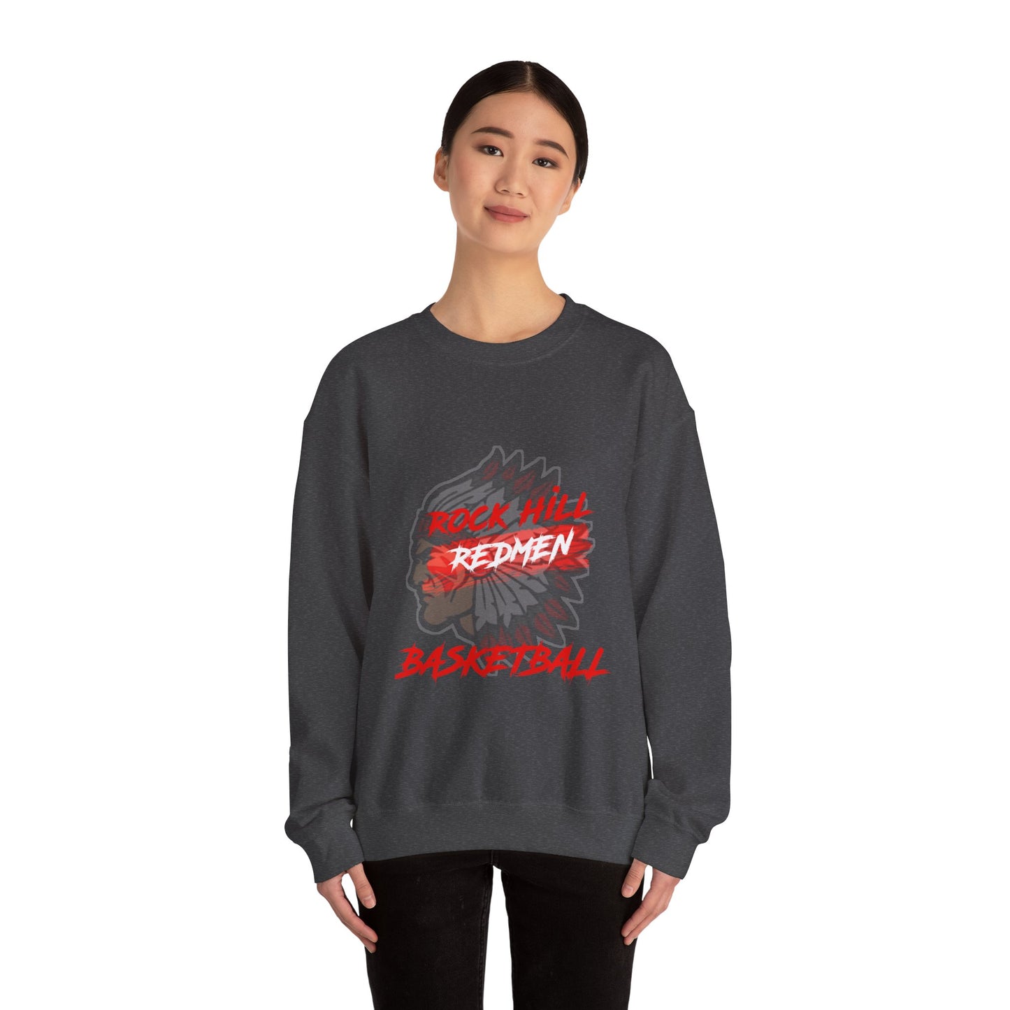 Rock Hill Redmen Basketball Crewneck Sweatshirt