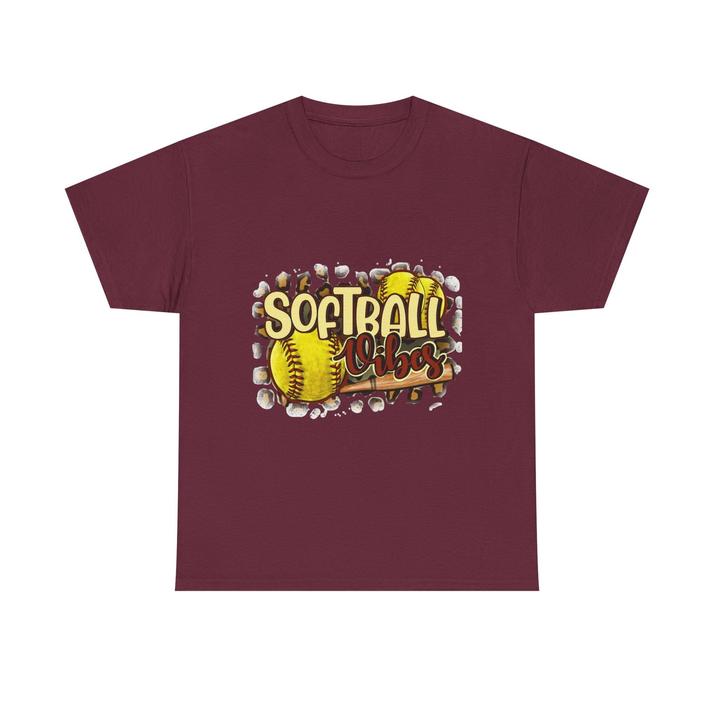 Softball Vibes- Unisex Heavy Cotton Tee