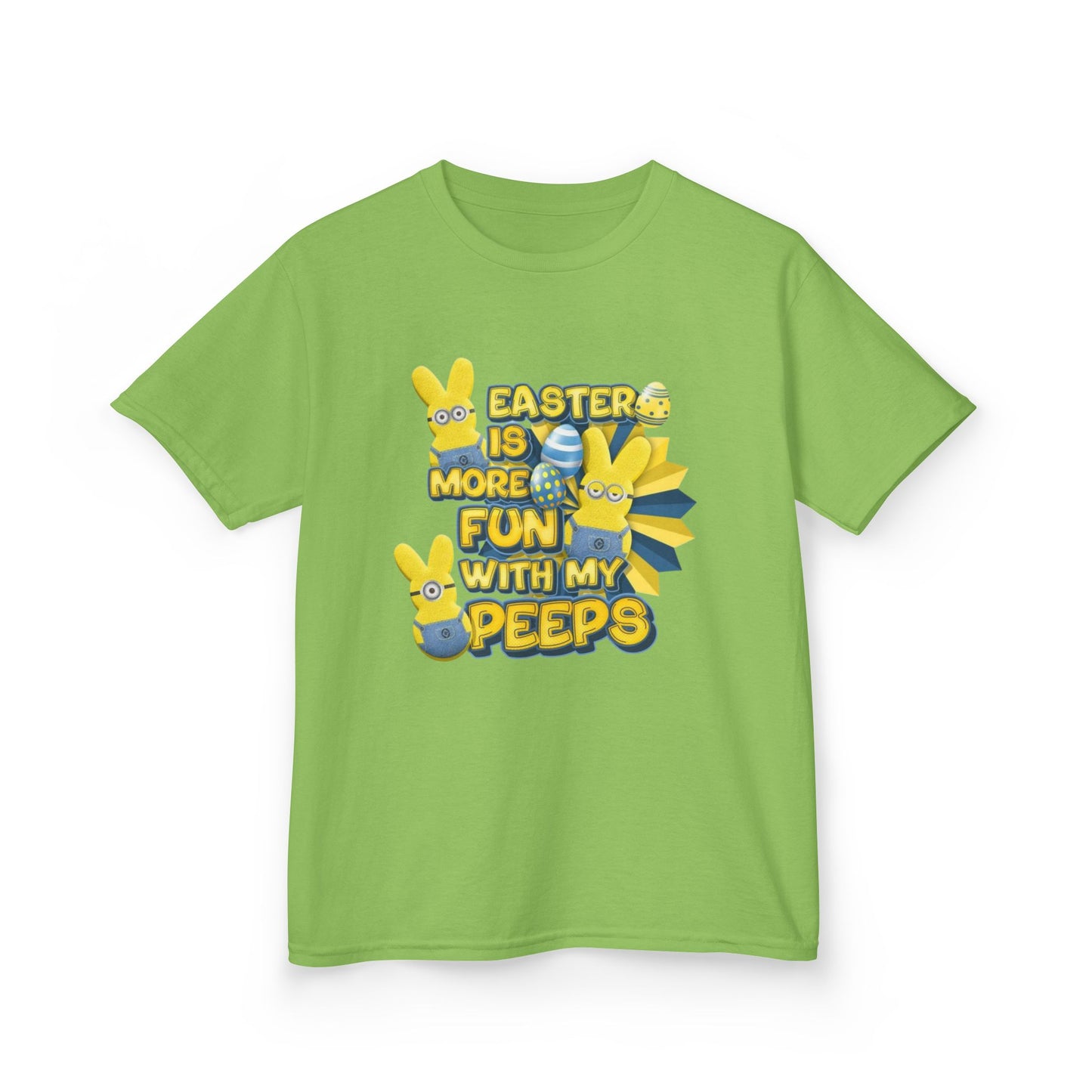 Kids Tee — "Easter Is More Fun With My Peeps" Cute Bunny & Chick Design
