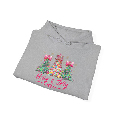 Festive Holly & Jolly Sweatshirt, Unisex Christmas Hoodie, Holiday Gift, Cozy Sweatshirt, Winter Apparel, Casual Wear