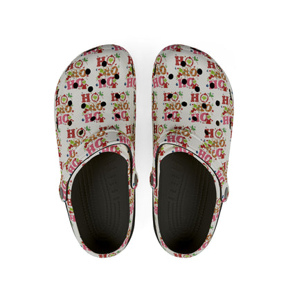 Grinch- HoHoHo Christmas Foam Rubber Shoes, Holiday Footwear, Fun Crocs