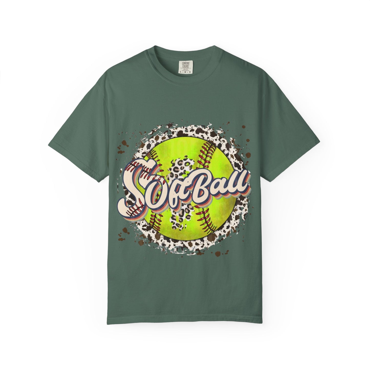 Softball Vintage Graphic T-Shirt — Neon Softball Logo Tee