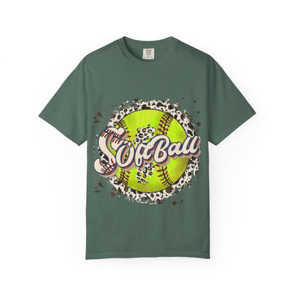Softball Vintage Graphic T-Shirt — Neon Softball Logo Tee