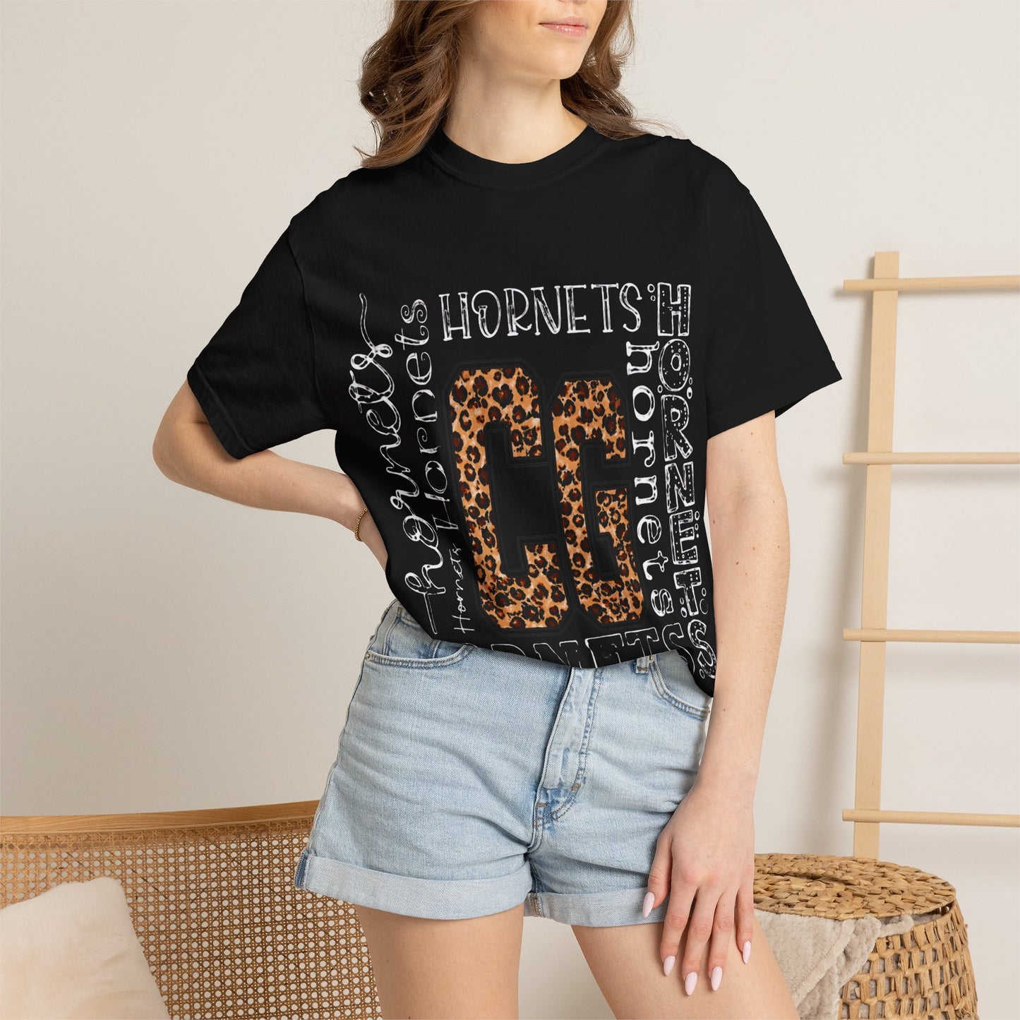 CG Hornets Spirit Leopard Print Graphic Tee | School Spirit